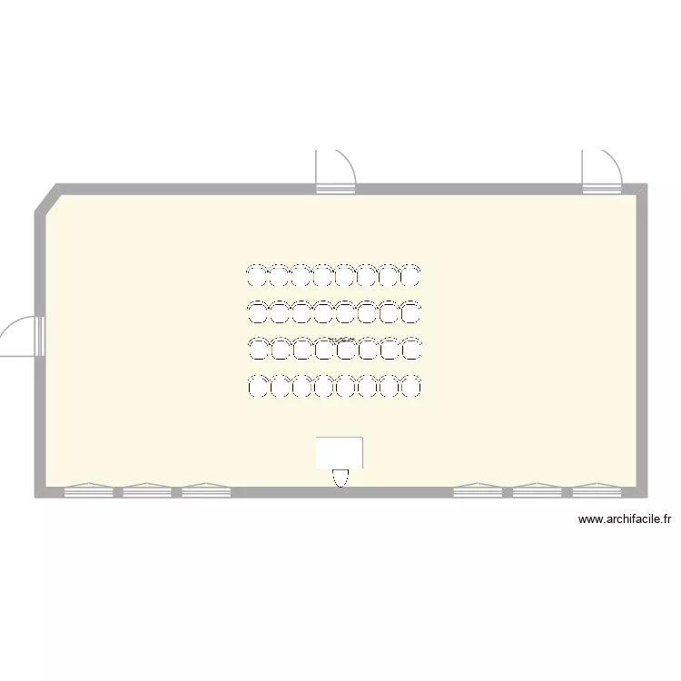 Foyer de la danse 30 chaises en conférence. Plan de 1 et 112 m² Foyer de la danse 30 chaises en conférence. Plan de 1 et 112 m²