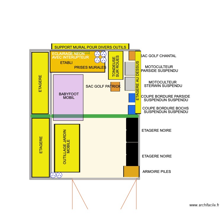 atelier jardin 1. Plan de 4 pièces et 14 m2
