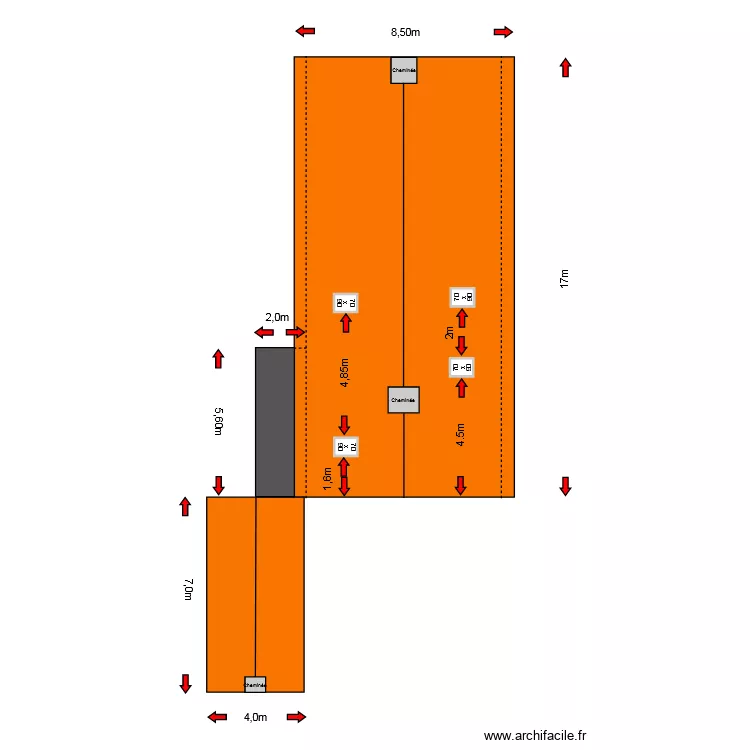 VU TOITURE APRES TRAVAUX NEW. Plan de VU TOITURE APRES TRAVAUX NEW. Plan de