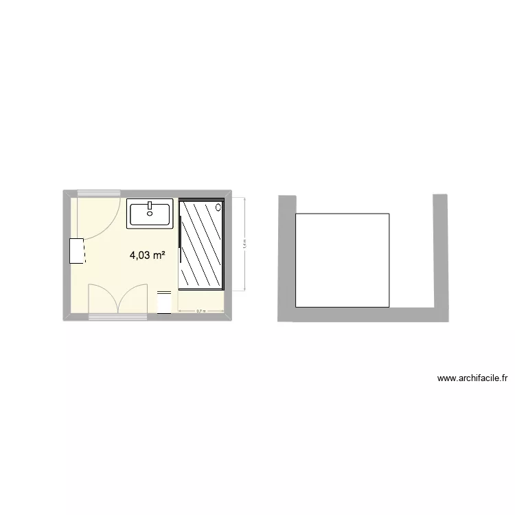 salle de bain. Plan de 