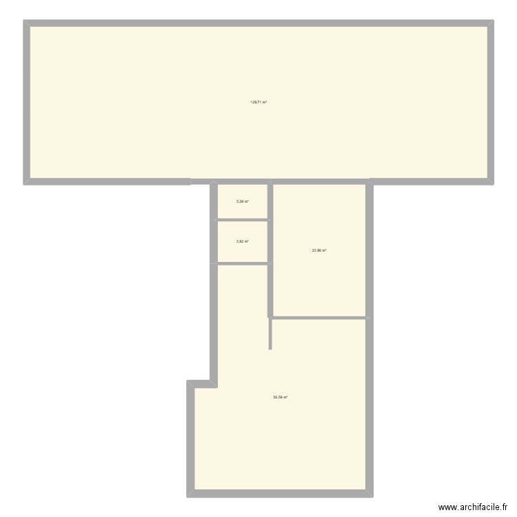 SCI Thiers. Plan de 5 pièces et 217 m2