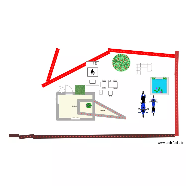 &egrave;xt&egrave;rieur. Plan de 