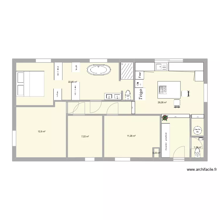 Bouis cuisine. Plan de 