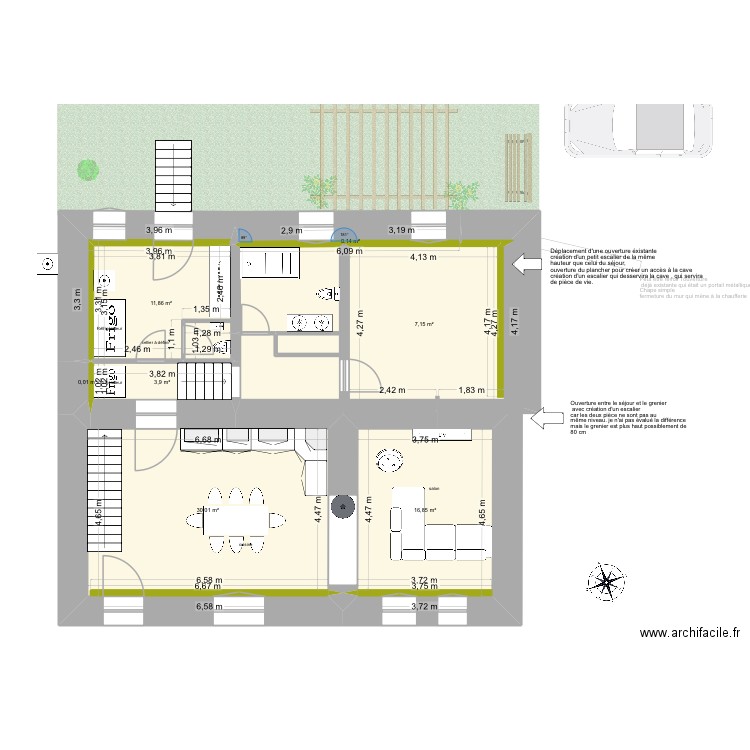 maison de mémé nouveau. Plan de 11 pièces et 194 m2