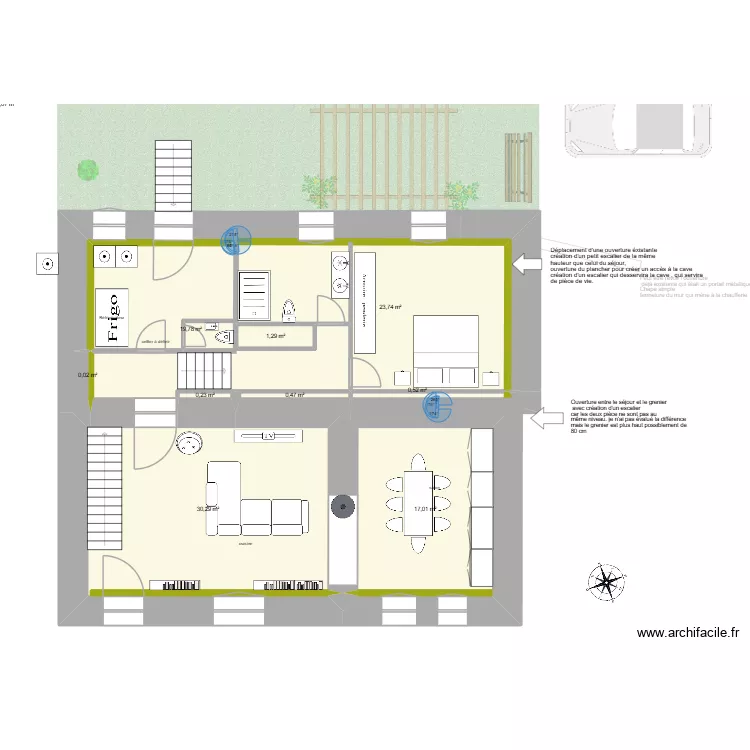 maison de m&eacute;m&eacute; nouveau. Plan de 