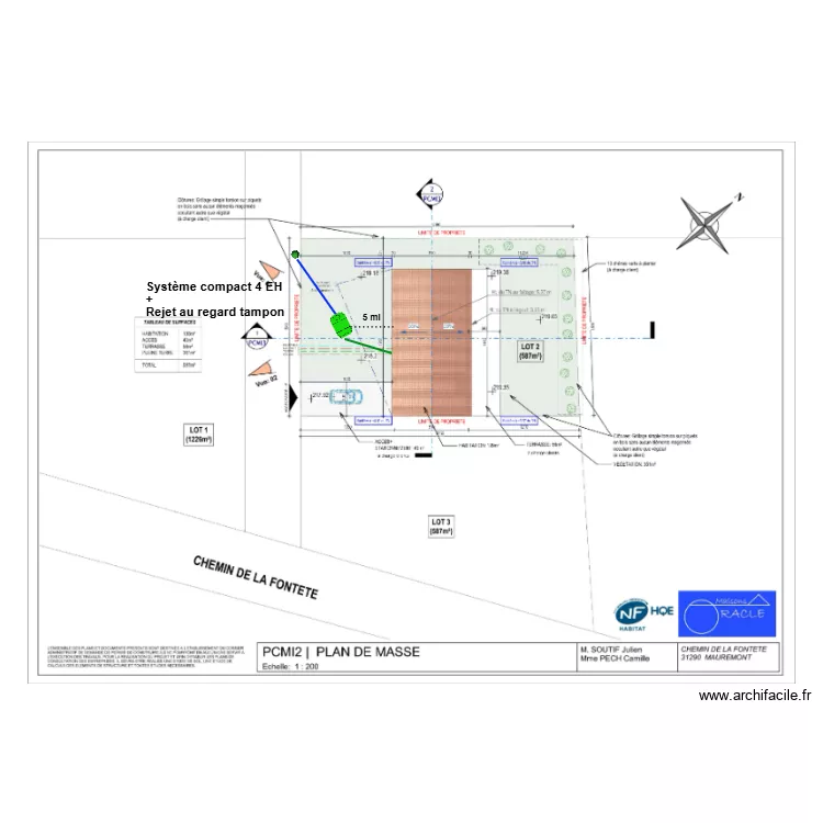 soutif-pech. Plan de 