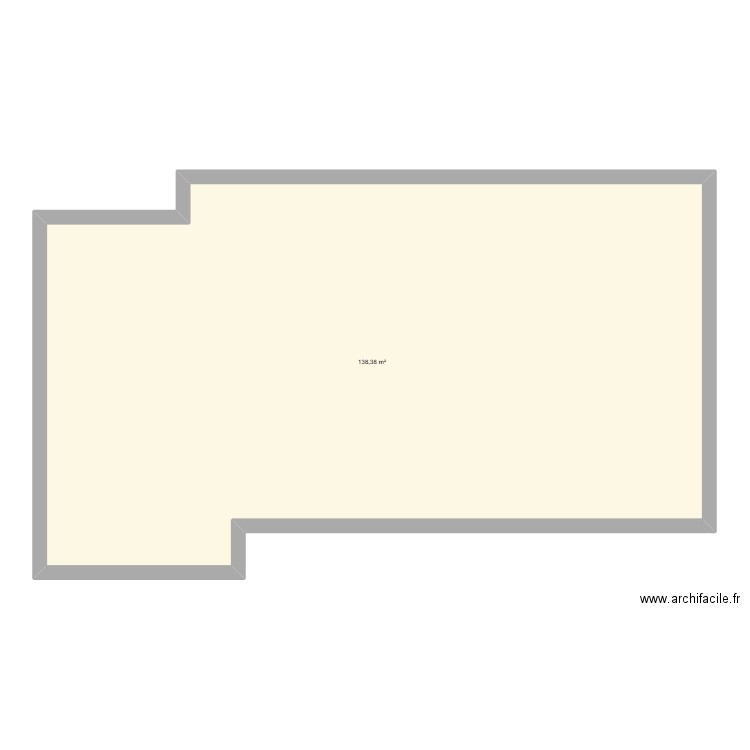 PP Plan Etage Vide. Plan de 1 pièce et 138 m2