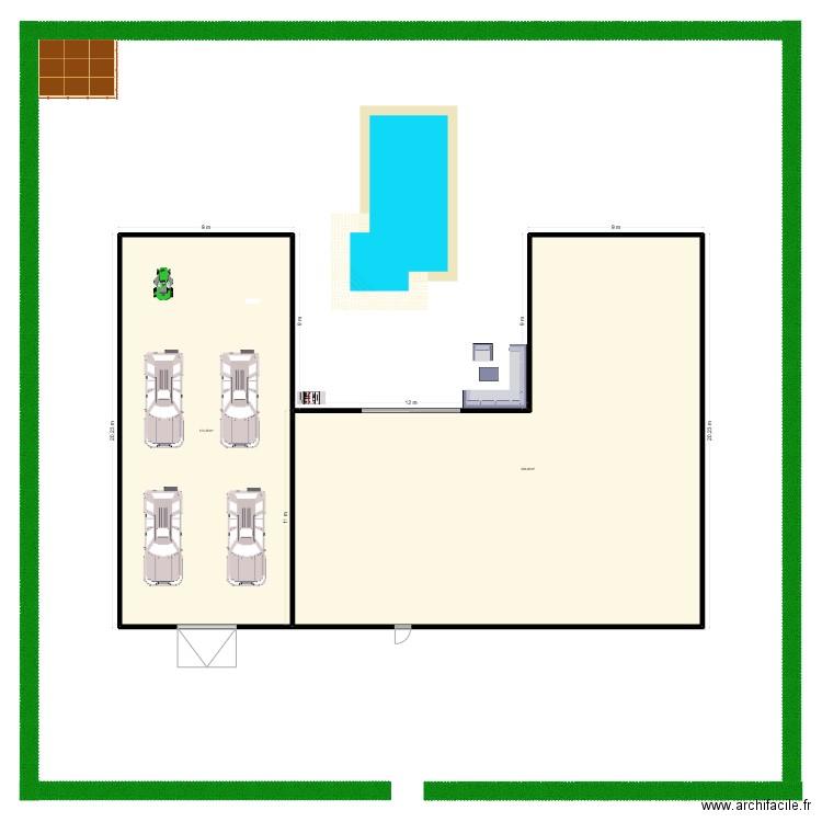 bg ma maison. Plan de 2 pièces et 479 m2