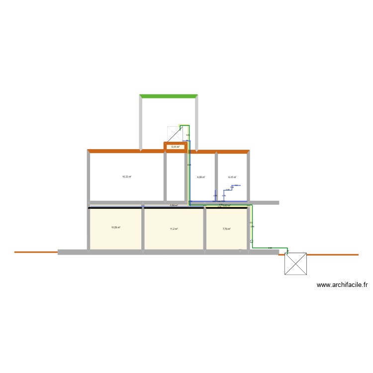 Coupe AA-Alimentation et distribution eau. Plan de 0 pièce et 0 m2 Coupe AA-Alimentation et distribution eau. Plan de 0 pièce et 0 m2