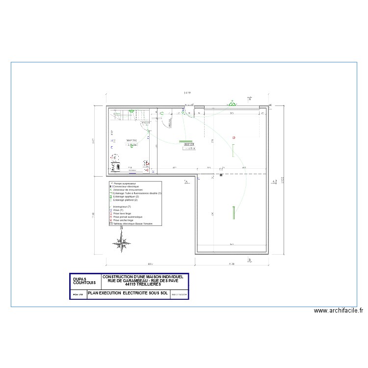 DUPAS PLAN ELEC SOUS SOL IND 2. Plan de 0 pièce et 0 m2