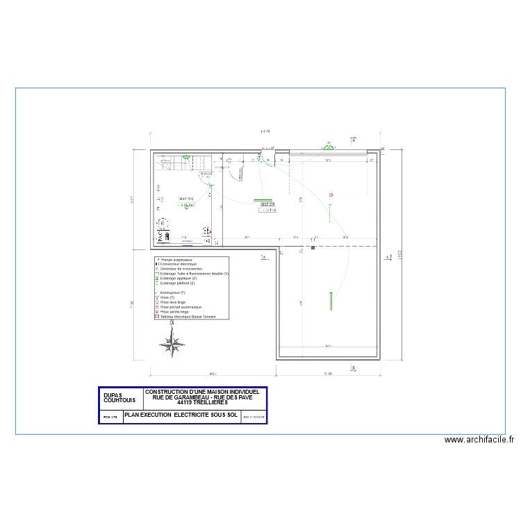 DUPAS PLAN ELEC SOUS SOL IND 2. Plan de 0 pièce et 0 m2