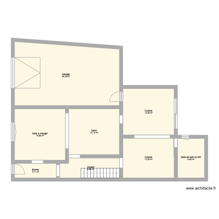 Maison rez-de-chauss&eacute;e. Plan de 0 pièce et 0 m2