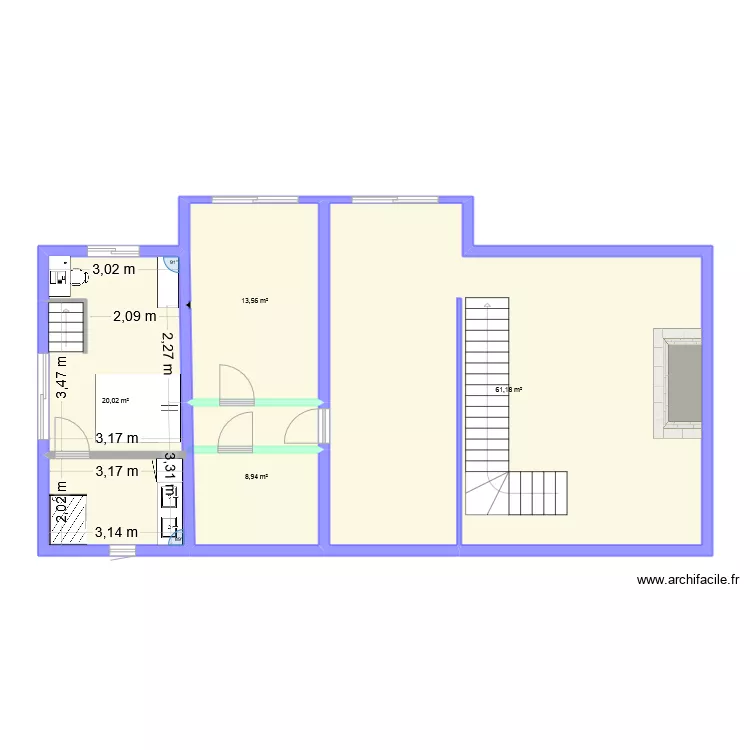 SalleboeuF ETG. Plan de 