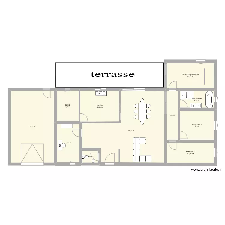 maison GILLET. Plan de 11  et 166 m²