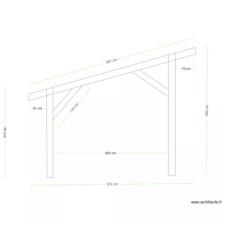 ABRI FACADE EST. Plan de ABRI FACADE EST. Plan de