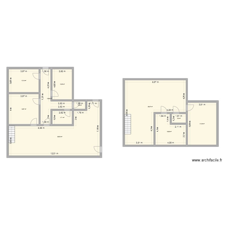 Maison Lescarran. Plan de 11 pièces et 202 m2