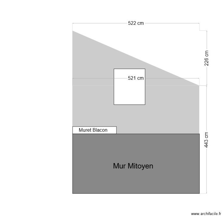 plan de façade côté arrière maison. Plan de 0 pièce et 0 m2