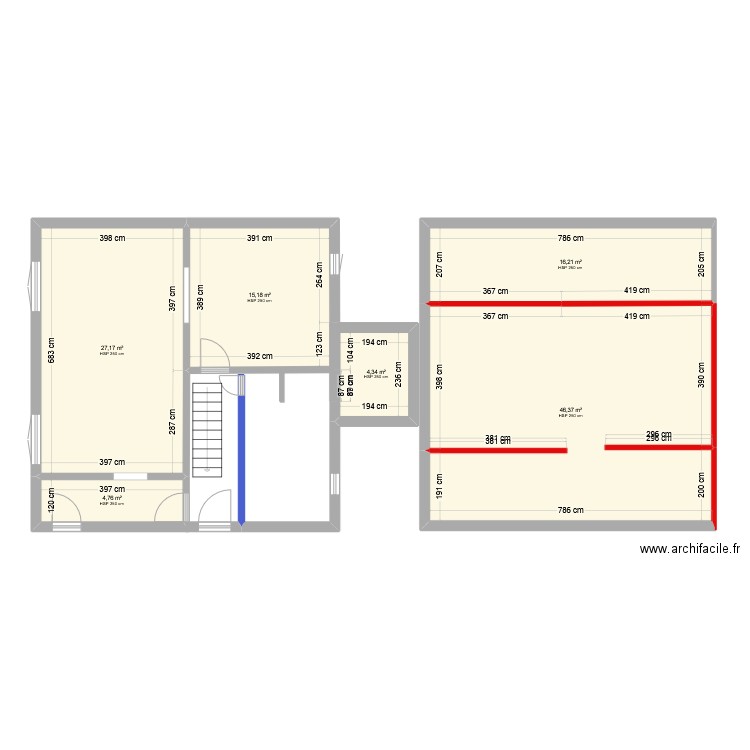 Maison Melo. Plan de 6 pièces et 114 m2