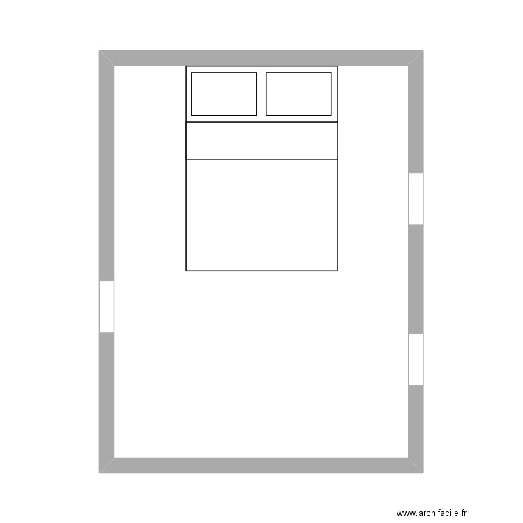 Plan megnegneau. Plan de 1 pièce et 35 m2