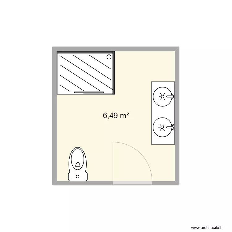 nouvelle salle de bain. Plan de 