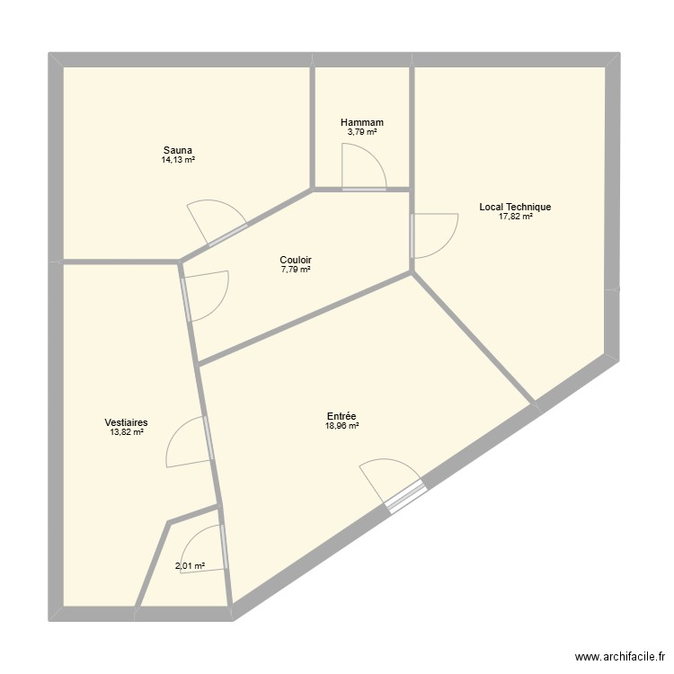 DOMAINE VAREILLES. Plan de 7 pièces et 78 m2