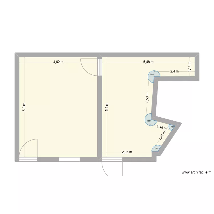 PALN LOCAL PROLOGUE LOT 4. Plan de 2 Pièces et 49 m²