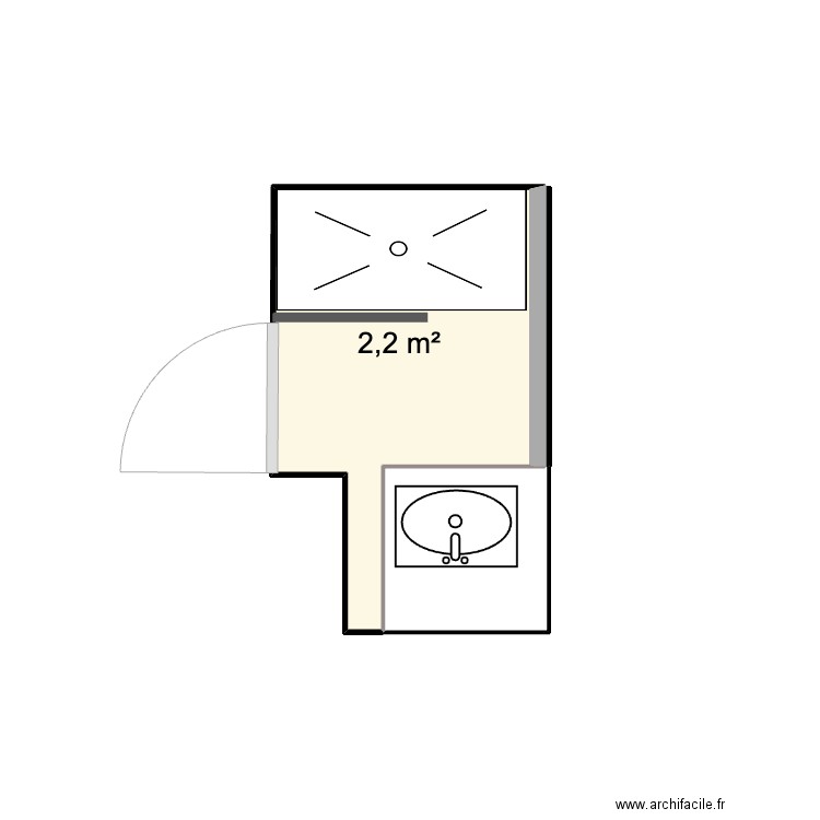 sdb aménagée. Plan de 0 pièce et 0 m2