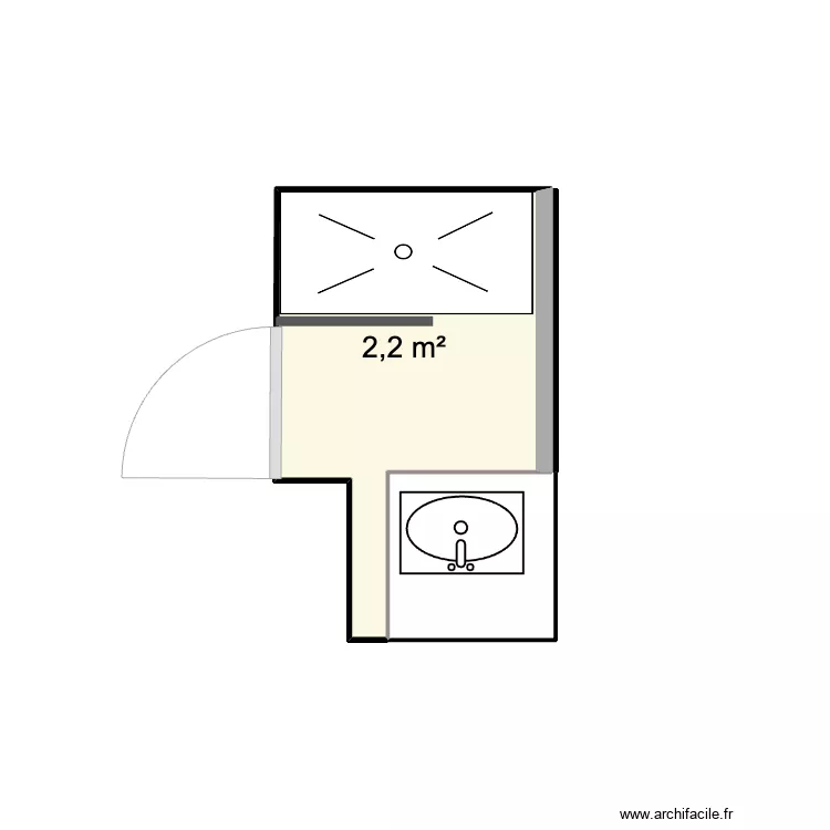 sdb am&eacute;nag&eacute;e. Plan de 