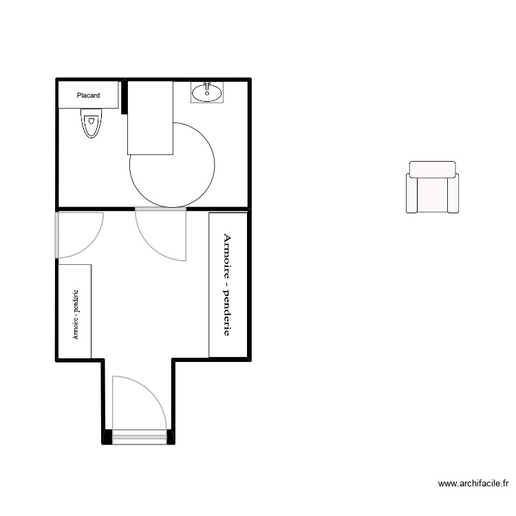Marssac toilette rdc. Plan de 0 pièce et 0 m2