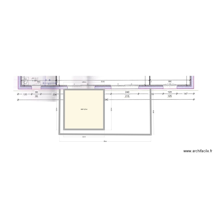 ROMAIN TERRASSE. Plan de 1 pièce et 12 m2
