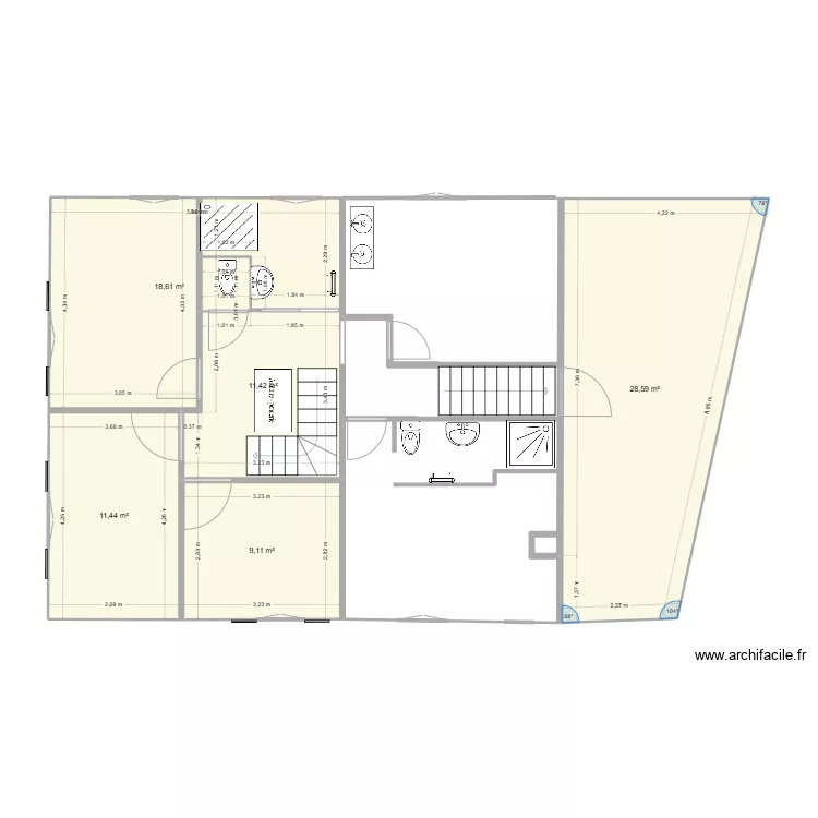 PLAN 1er &eacute;tage am&eacute;nag&eacute; MAI 2025. Plan de 