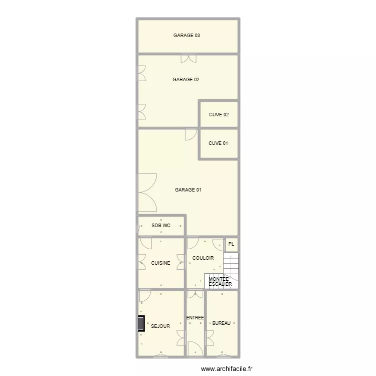 RDC MAS VAUVERT DES CAPITAINS PB. Plan de 