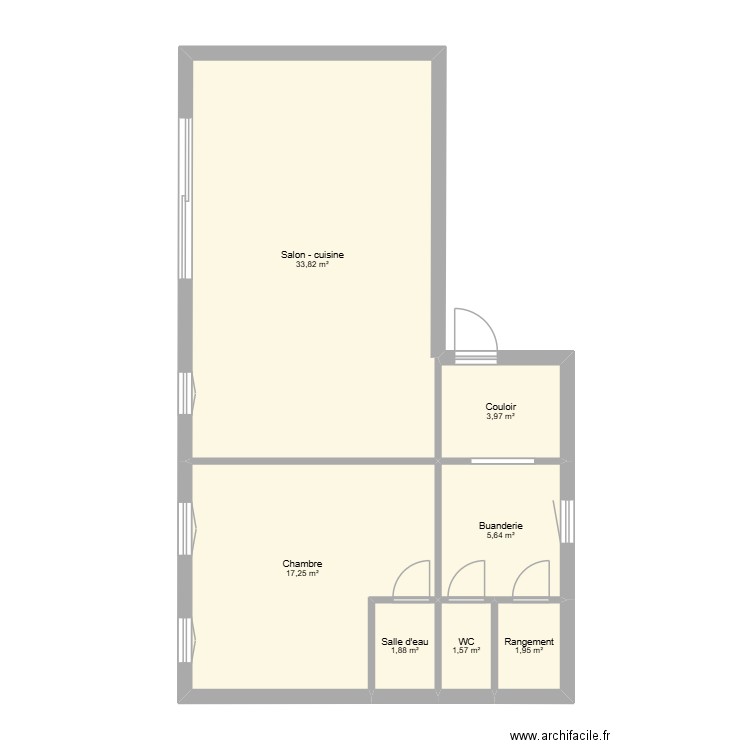 BLASZCZYK. Plan de 7 pièces et 66 m2