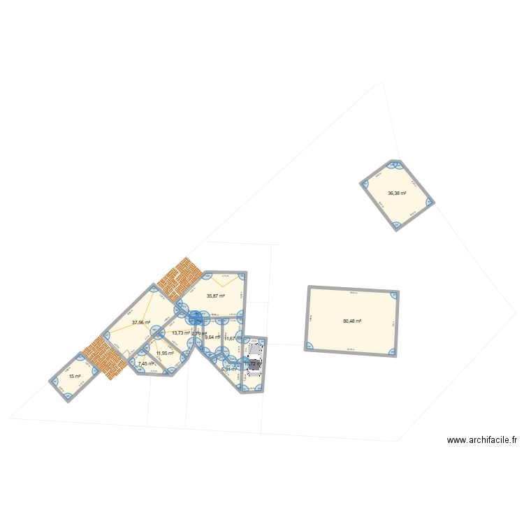 maison double brens 07/2025 2. Plan de 13 pièces et 285 m2