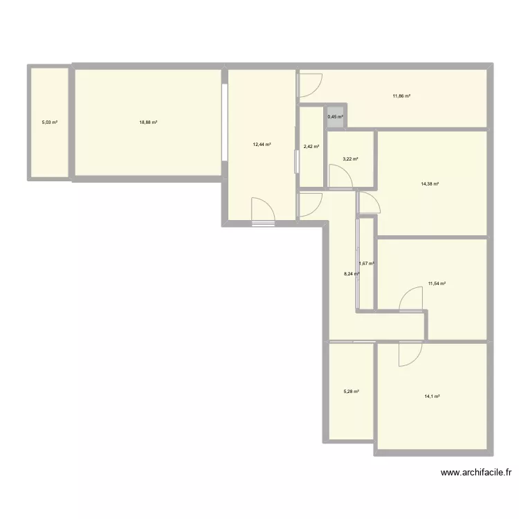 Appartement Saurupt. Plan de 