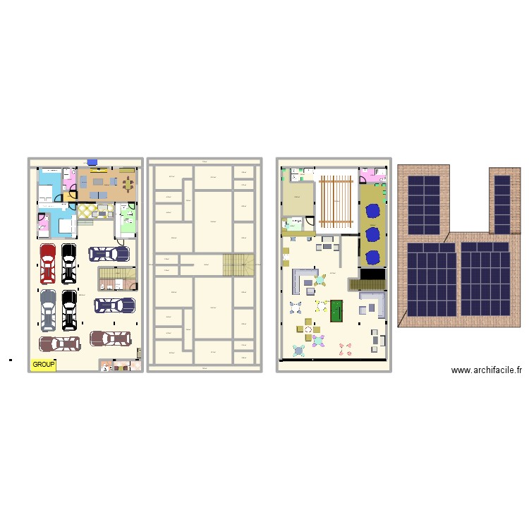 13/25 luxe retapé. Plan de 53 pièces et 891 m2