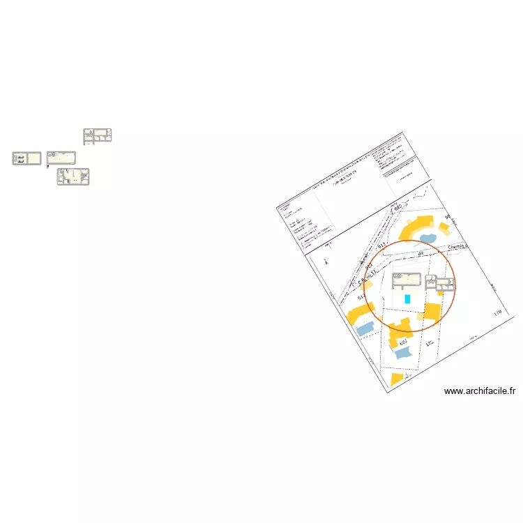 BALARUC. Plan de 33 pièces et 992 m²