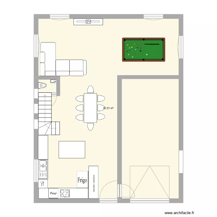 Maison n1. Plan de 