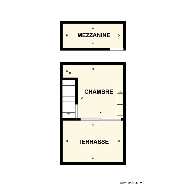 PLAN 02 ZIG ZAG PLB. Plan de 4 pièces et 14 m2