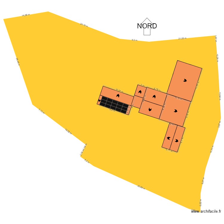 DP 2 GALGANI. Plan de 1 pièce et 292 m2