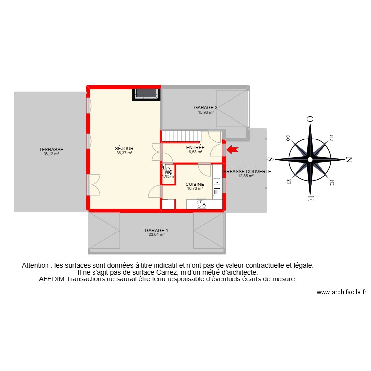 BI 29076-. Plan de 21 pièces et 211 m2