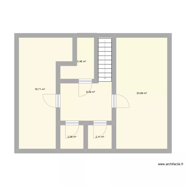 second niveau duplex CAHU . Plan de 