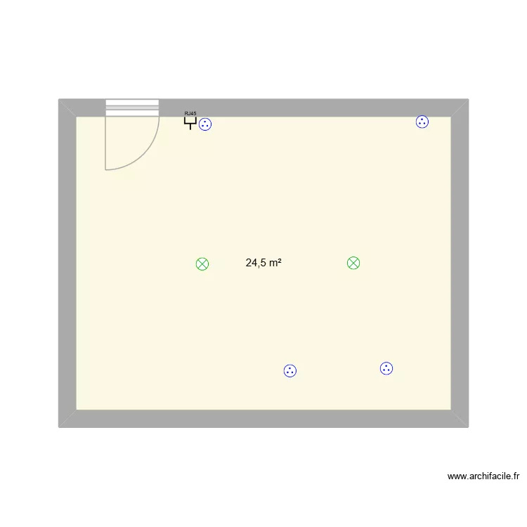 SALLE DE SPORT SUD REA. Plan de 1  et 25 m²