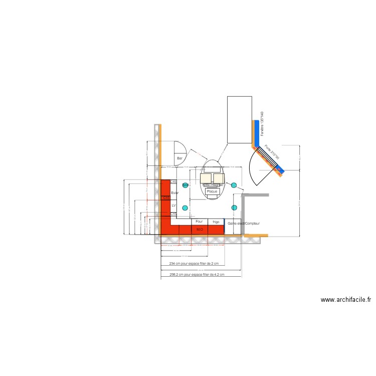 ilot ovalisé à preciser. Plan de 0 pièce et 0 m2