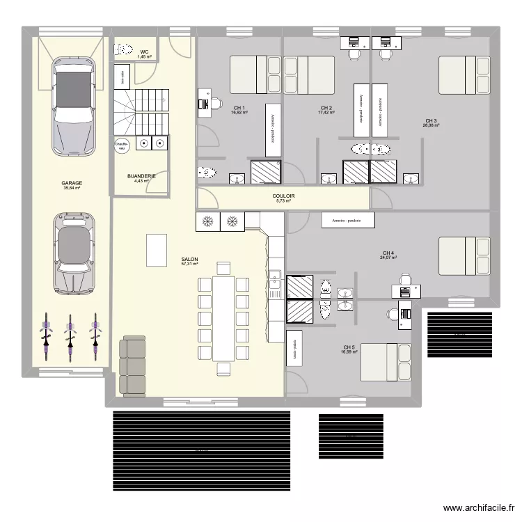 TALENCE M3 + M4 garage double terrasse. Plan de 19 Pièces et 343 m² TALENCE M3 + M4 garage double terrasse. Plan de 19 Pièces et 343 m²