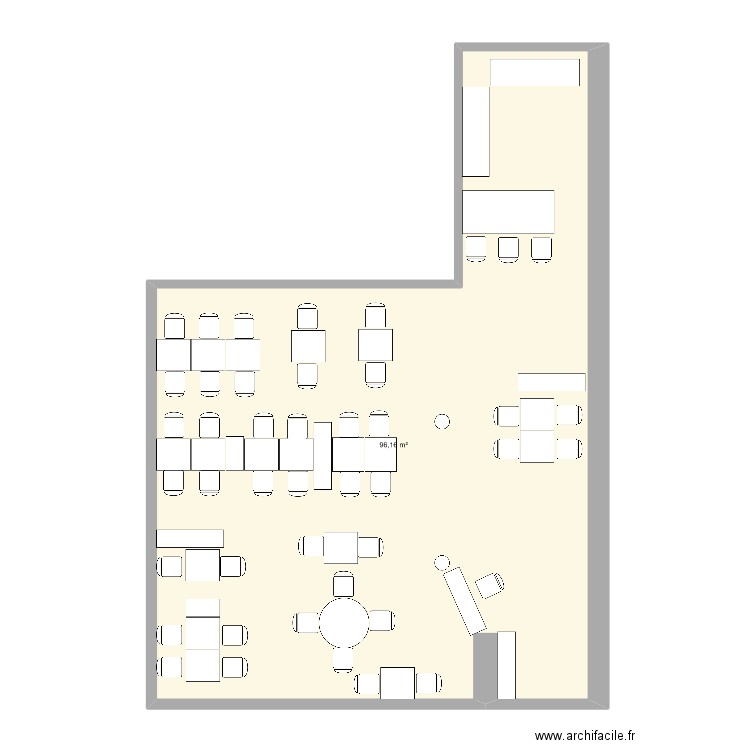 Salle restaurant futur. Plan de 0 pièce et 0 m2