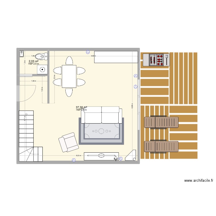 Maison Sainte Radegonde 80 m2 4. Plan de 6 pièces et 79 m2