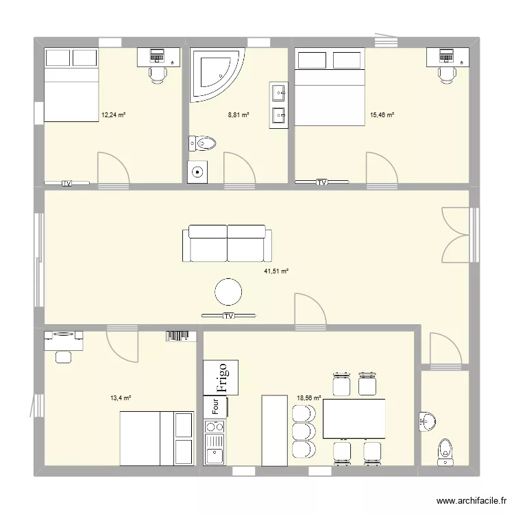 maison 1. Plan de 6 et 110 m² maison 1. Plan de 6 et 110 m²