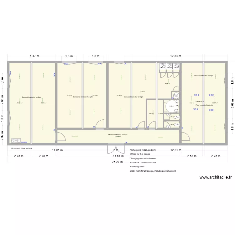 Ronveaux SA. Plan de 19 Pièces et 228 m² Ronveaux SA. Plan de 19 Pièces et 228 m²