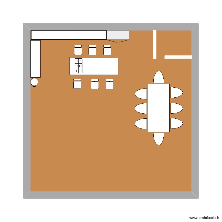 leo. Plan de 1 pièce et 36 m2